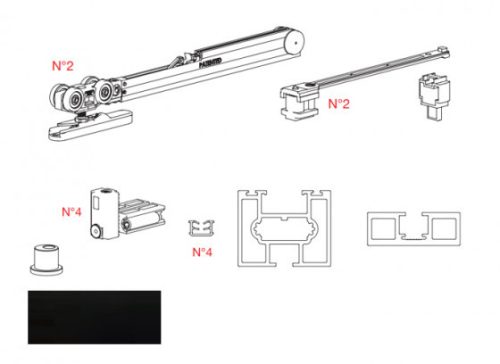 TERNO Universal Eclettica szett tolóajtóhoz 3000x1500mm