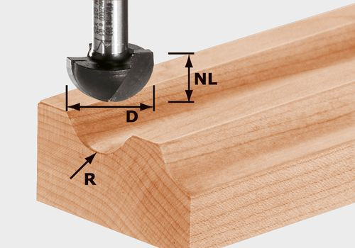 FESTOOL 490983 Félgömbölyű horonymaró HW S8 R4