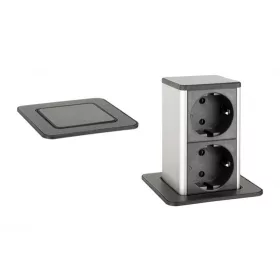 StrongPower PowerUp konnektor, 2x230V, Fekete, Schuko