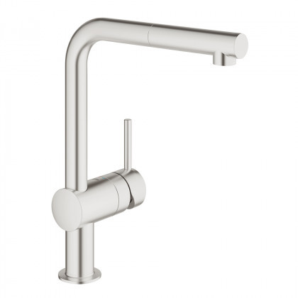 GROHE 30437DC0 Csaptelep VENTO L-csapcső kihúzható szuperacél gyöngyözővel