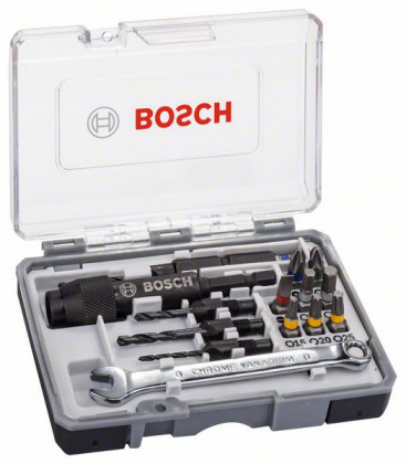 BOSCH 2607002786 20 részes fúró- és meghajtó bitkészlet PH2/PH2/PZ2/SL5/H4/H5/T15/T20/T25