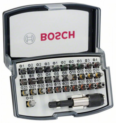 BOSCH 2607017319 32 részes csavarhúzó bitkészlet univerzális tartóval