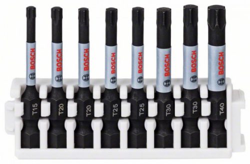 BOSCH 2608522329 8 részes ütközésgátló bitkészlet 50 mm, T15;2×T20/T25/T30;T40