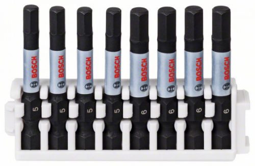 BOSCH 2608522332 bitkészlet Impact Control Power Bit, 8 db, 4×H5; 4×H6