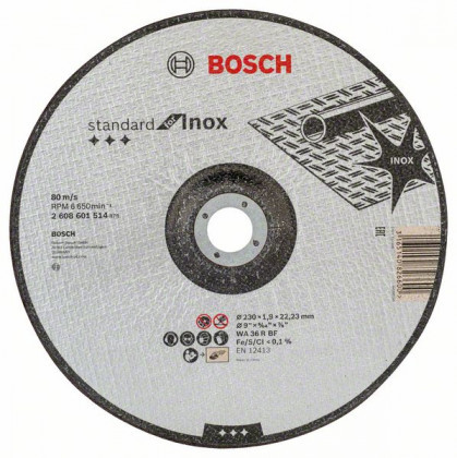 BOSCH 2608601514 Profilos vágótárcsa Standard Inoxhoz 230 mm, 1,9 mm