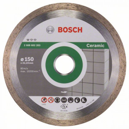 BOSCH 2608602203 Gyémánt vágótárcsa Szabványos kerámiához 150 x 1,6 x 7 mm