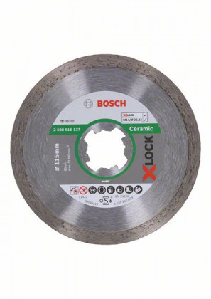 BOSCH 2608615137 X-LOCK gyémánt kerék, szabvány kerámiához, 115 × 1,6 × 7 mm