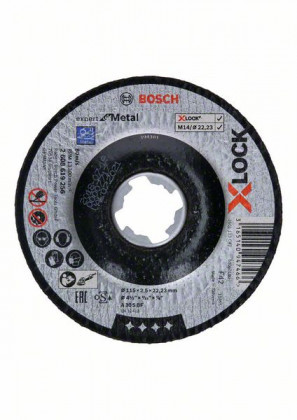 BOSCH 2608619256 X-LOCK profilozott vágótárcsa Expert for Metal, 115 × 2,5 mm