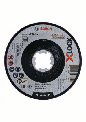 BOSCH 2608619260 X-LOCK vágótárcsa lapos Expert for Inox, 115 × 1,6 mm