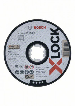 BOSCH 2608619265 X-LOCK vágótárcsa lapos Expert for Inox, 125 × 1,6 mm