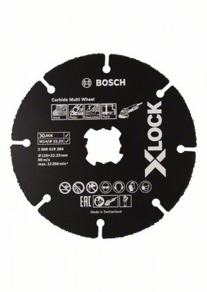 BOSCH 2608901193 X-LOCK többcélú vágótárcsa keményfém többkerék, 125 mm