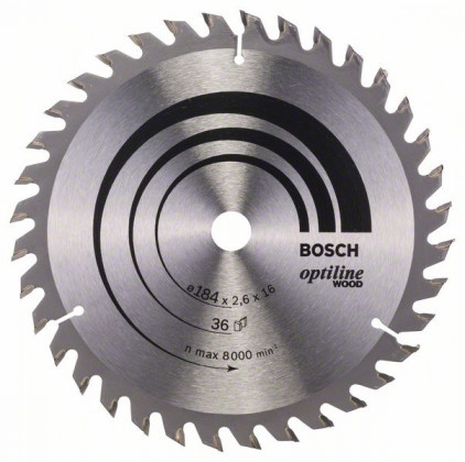 BOSCH 2608640818 Optiline Wood fűrészlap 184 x 16 x 2,6 mm, 36