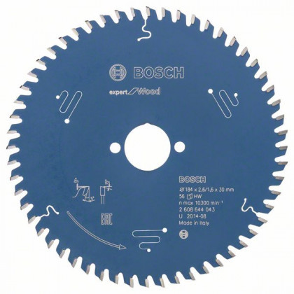 BOSCH 2608644043 Fűrészlap Expert for Wood 184 x 30 x 2,6 mm, 56