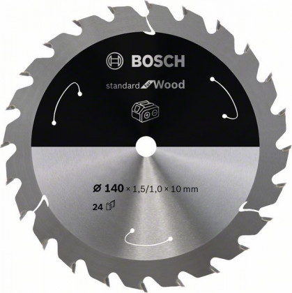 BOSCH 2608837669 Fűrészlap Standard for Wood akkumulátoros fűrészekhez 140×1,5×10 mm, 24