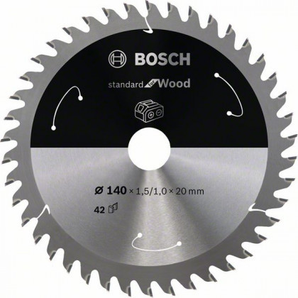 BOSCH 2608837672 Fűrészlap Standard for Wood akkumulátoros fűrészekhez 140×1,5×20 mm, 42