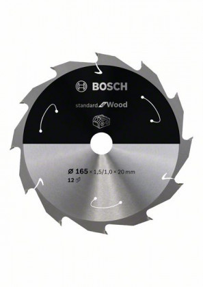 BOSCH 2608837684 Fűrészlap Standard for Wood akkumulátoros fűrészekhez 165×1,5×20 mm, 12