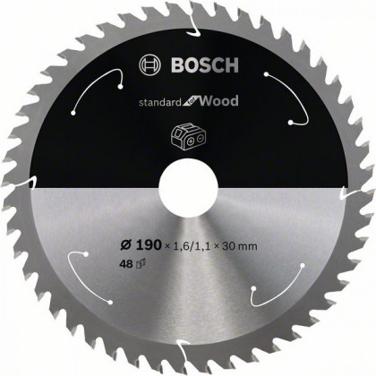 BOSCH 2608837710 Fűrészlap Standard for Wood akkumulátoros fűrészekhez 190×1,6×30 mm, 48