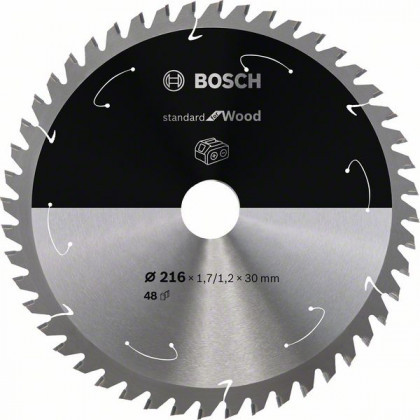 BOSCH 2608837723 Fűrészlap Standard for Wood akkumulátoros fűrészekhez 216×1,7×30 mm, 48