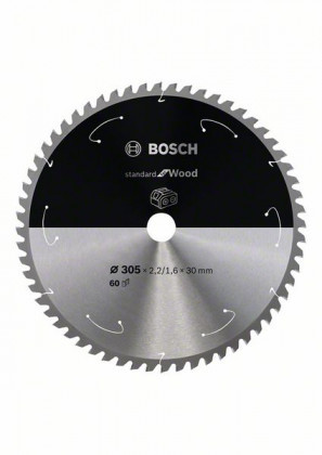 BOSCH 2608837742 Fűrészlap Standard for Wood akkumulátoros fűrészekhez 305×2,2×30 mm, 60