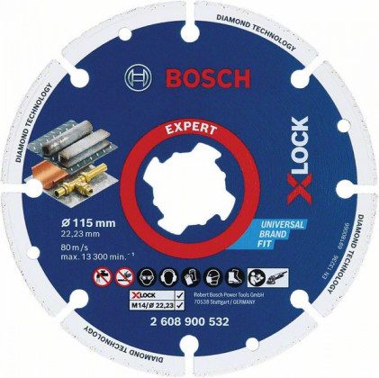 BOSCH 2608900532 X-LOCK gyémánt fém kerék 115 mm