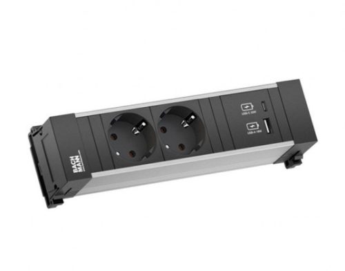 BACHMANN 916.501 dugaszoló aljzat egység 3x 230V Schuko + USB A/C