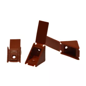 STRONG Összekötő szögletvas műanyag kicsi calvados (16