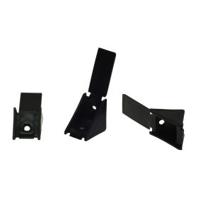 STRONG Összekötő szögletvas műanyag kicsi fekete (01)