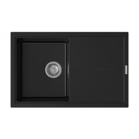   StrongSinks S3 Gránit mosogató Labe 780, 780 x 500mm, csepegtetővel, fekete