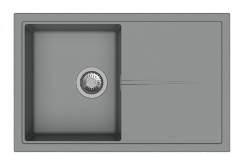 StrongSinks S3 Gránit mosogató Labe 780, 780 x 500mm, csepegtetővel, szürke