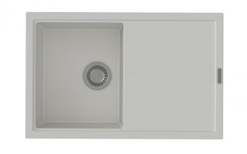 StrongSinks S3 Gránit mosogató Labe 780, 780 x 500mm, csepegtetővel, fehér