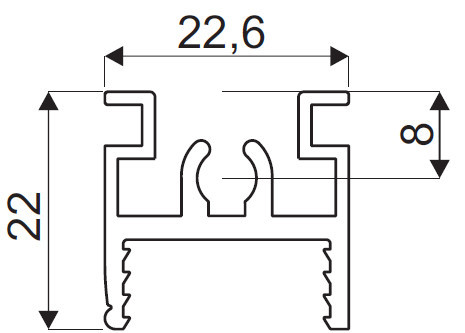 SEVROLL 05792 GM 18 vezető profil 1,7m ezüst