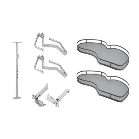   StrongWire sarokpolcok csillapítással style 450mm jobbraszürke aljjal/szürke rel