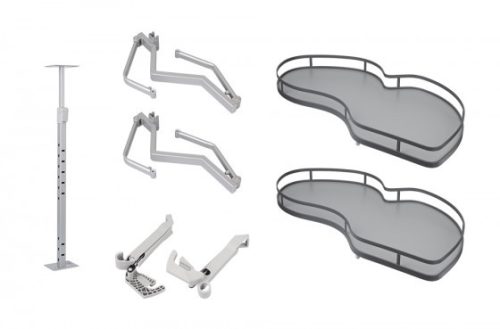 StrongWire sarokpolcok csillapítással style 450mm jobbraszürke aljjal/szürke rel