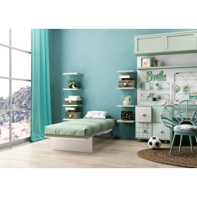   Pozzoli Lenyitható szekrényágy vasalat Seedy Wall, rosttal, 90x200cm matrachoz