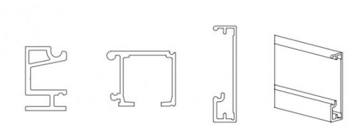 TERNO Universal Eclettica vezetőkészlet 1 ajtóhoz 2000 mm ezüst