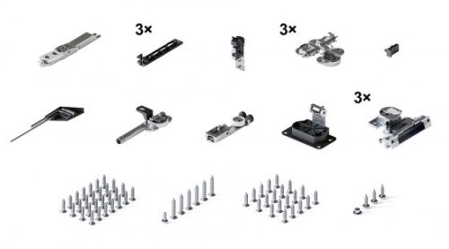 HAWA 31504 Folding Concepta III 20 Push alapkészlet, 1200 - 2200mm