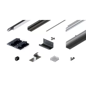   HAWA 31514 Folding Concepta III 20/25 vezetőkészlet 2 szárnyhoz, bal, ezüst