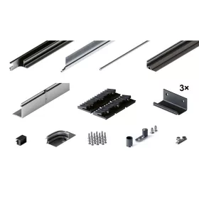   HAWA 31517 Folding Concepta III 20/25 vezetőkészlet 3 szárnyhoz, jobb, ezüst