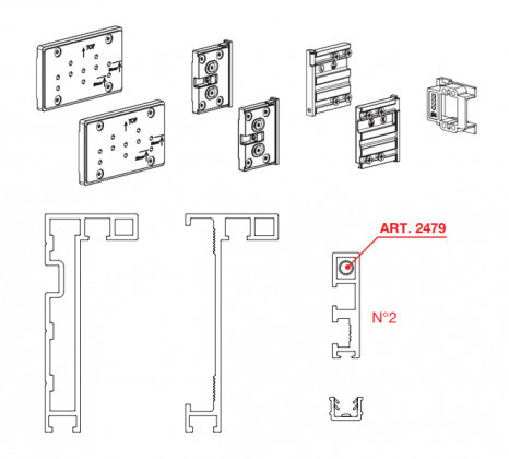 TERNO Finom komplett profilkészlet beltéri ajtókhoz 1400x2700mm, 28mm, ezüst