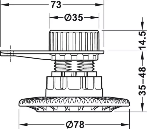 Häfele Műanyag Állíthatóláb AXILO 78 35-48mm