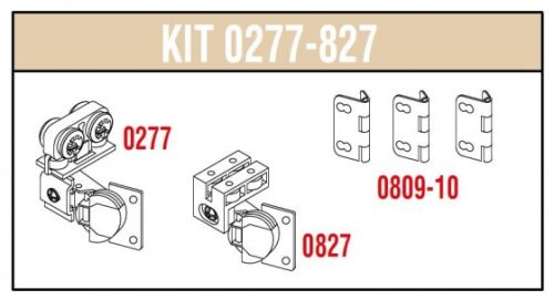 SISCO 277-827 vasalat szett harmonikaajtóra - 2 ajtószárny