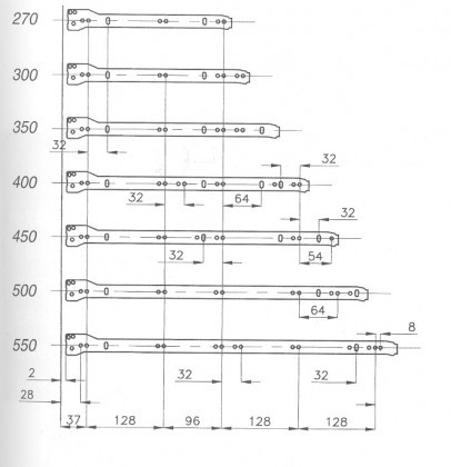 FGV görgős fióksín 270 mm szürke