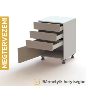  Egyedileg tervezhető bútorelem - A13, Ajtó | Fiók | Fiók | Fiók