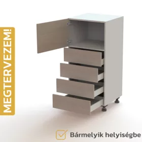   Egyedileg tervezhető bútorelem - A17, Fiók | Fiók | Fiók | Fiók | Ajtó