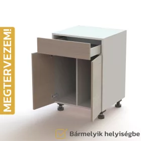   Egyedileg tervezhető bútorelem - A26, Dupla ajtó függőleges elválasztóval | Fiók