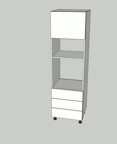 Egyedileg tervezhető bútorelem - B32, Fiók | Fiók | Fiók | Géphely | Géphely | Ajtó
