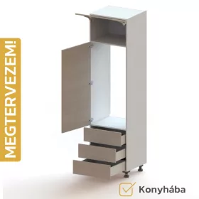  Egyedileg tervezhető bútorelem - B48, Fiók | Fiók | Fiók | Géphely ajtóval | Felnyíló