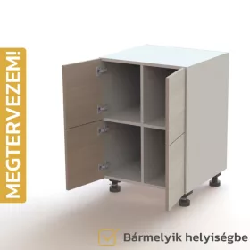   Egyedileg tervezhető bútorelem - C06, Dupla ajtó válaszfallal | Dupla ajtó válaszfallal