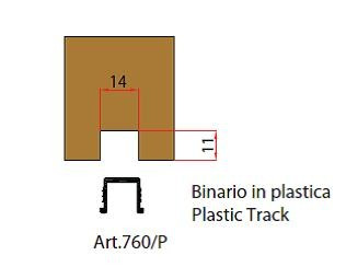 TERNO profil bemarás 3m vasalat beltéri tolóajtóra 160-240kg