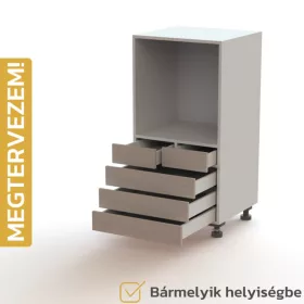   Egyedileg tervezhető bútorelem - F18, Fiók | Fiók | Fiók | Dupla fiók | Nyitott